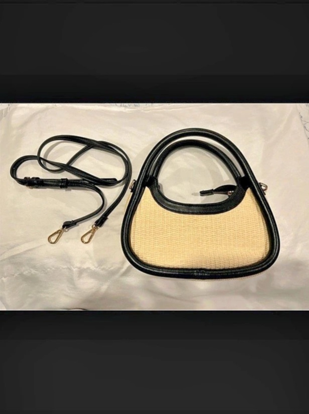 Black & Beige Shoulder Bag